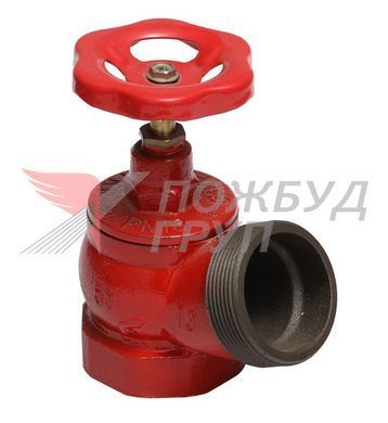 Кран пожежний Ду-50 чавунний кутовий 125&deg;, вн/зовн (ПК-50)