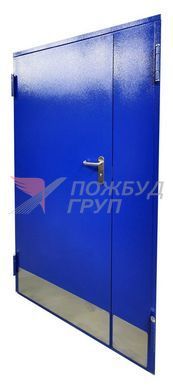 Дверь противопожарная ДПМ-01 EI60 (EI30) 1200x2100 мм с накладками из нержавеющей стали